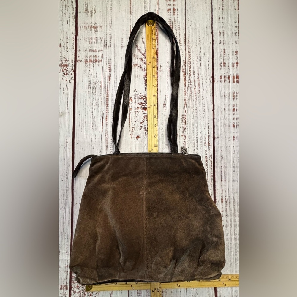 Braccialini Brown Suede Shoulder Bag - Picture 2 of 11